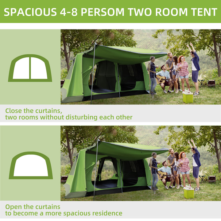 Two Room Dome Tent w/ Porch for 4-8 Man