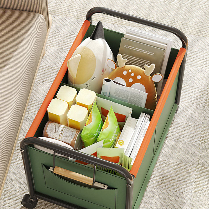 Metal Toy Storage Organizer Cart With Wheels