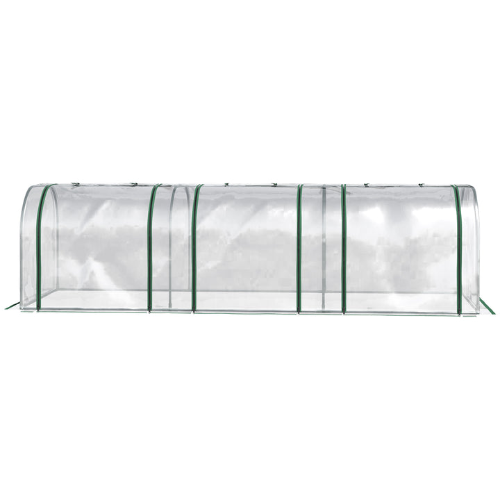 Transparent Tunnel Greenhouse: PVC Grow House with Steel Frame