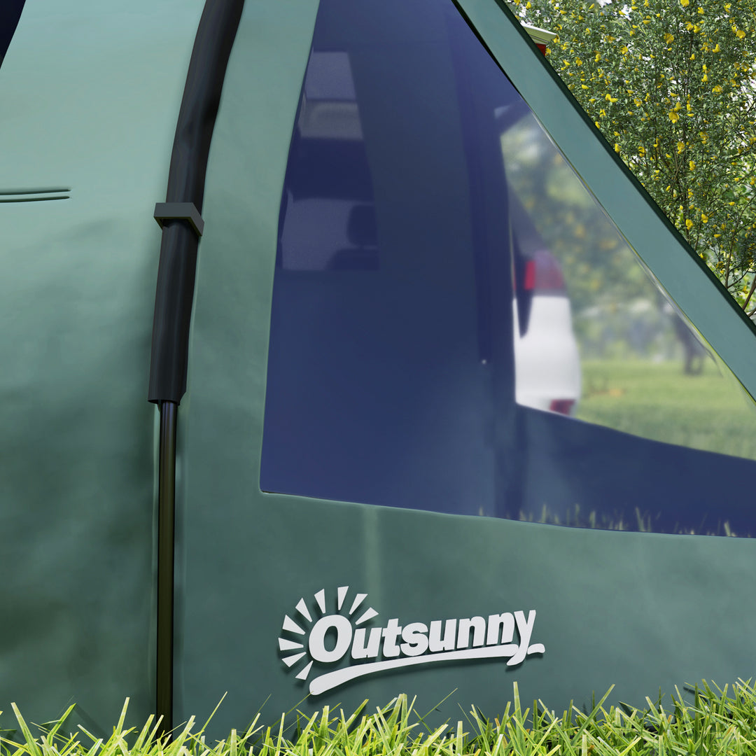 Camping Haven: Spacious 3-4 Person Tunnel Tent with Windows