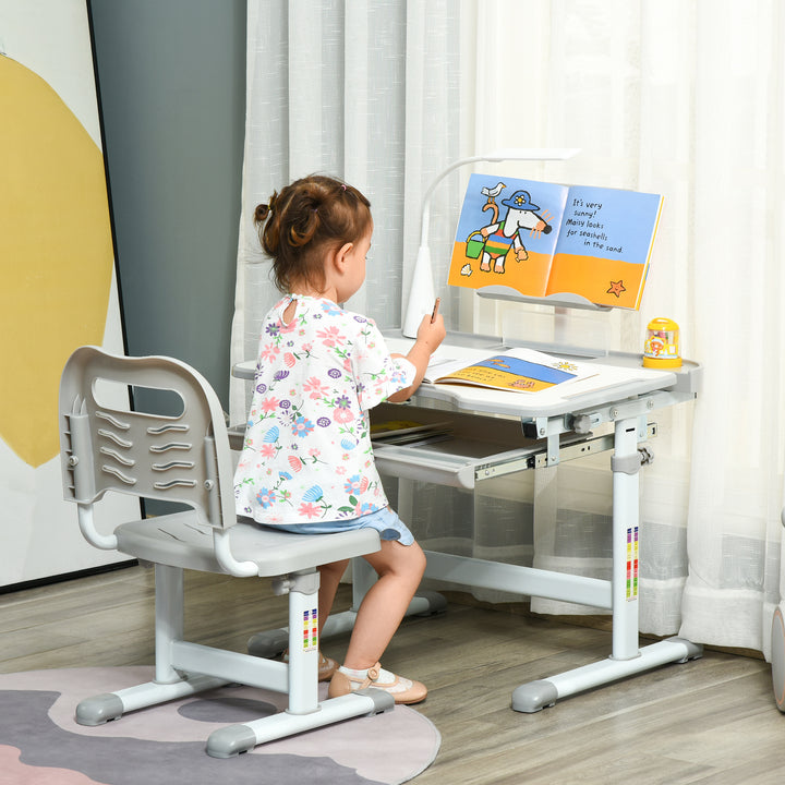 Children's Study Desk Set: USB Lamp