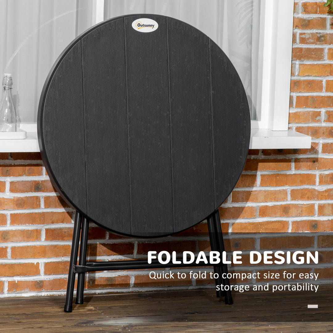 Foldable Round Garden Table for 4