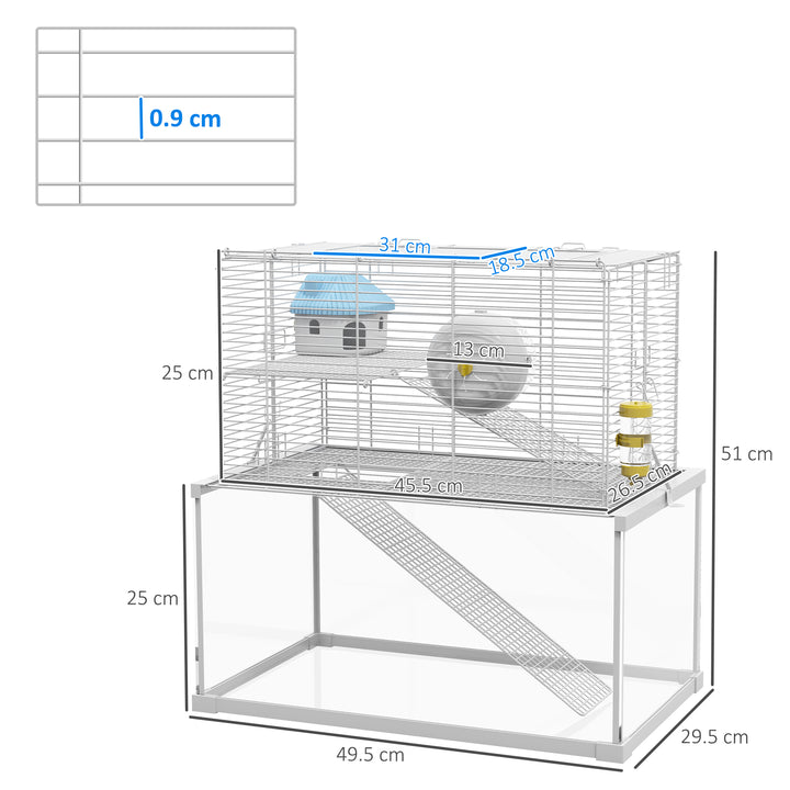 Gerbil Cage with Three Levels