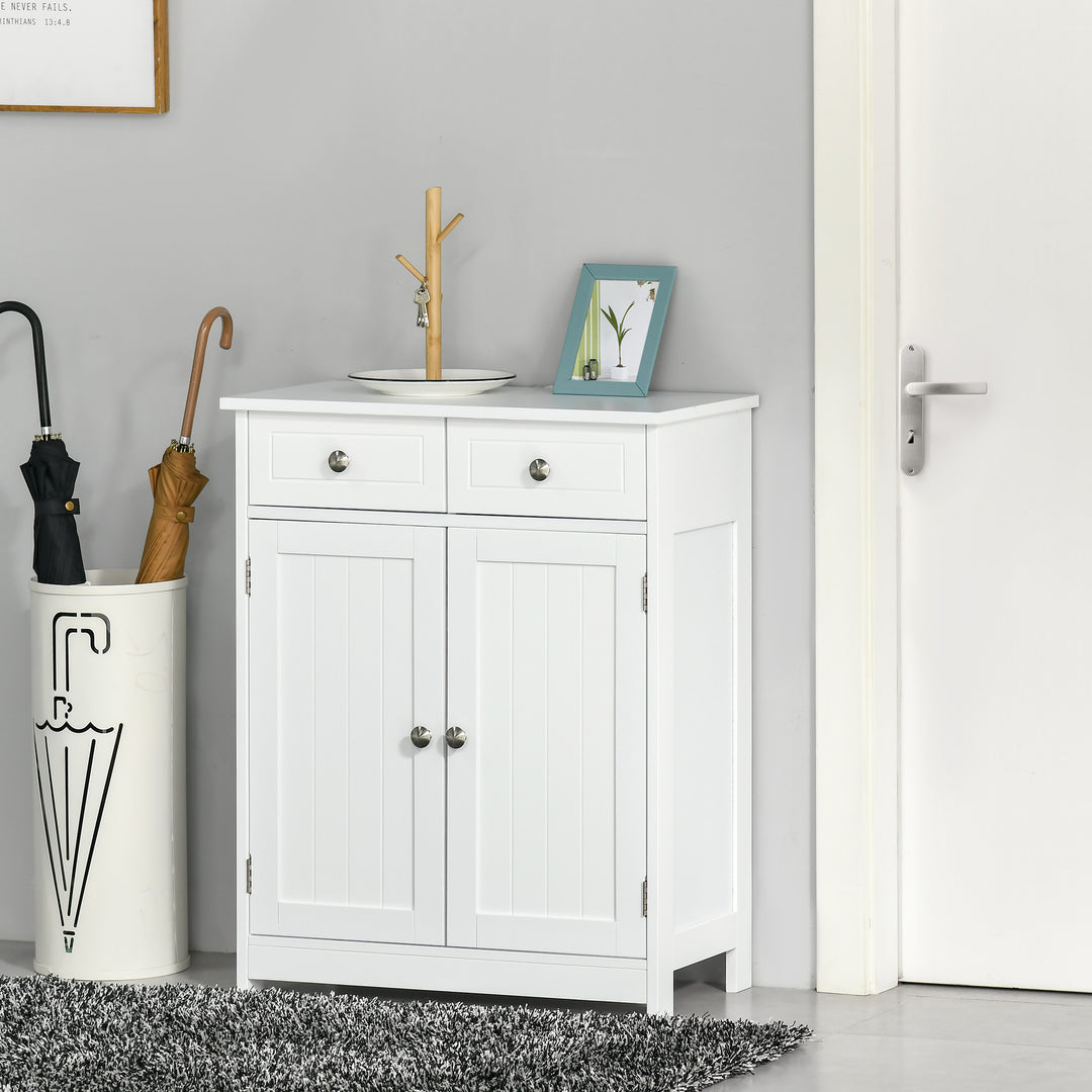 Kleankin Bathroom Storage Cabinet with 2 Drawers & Shelf