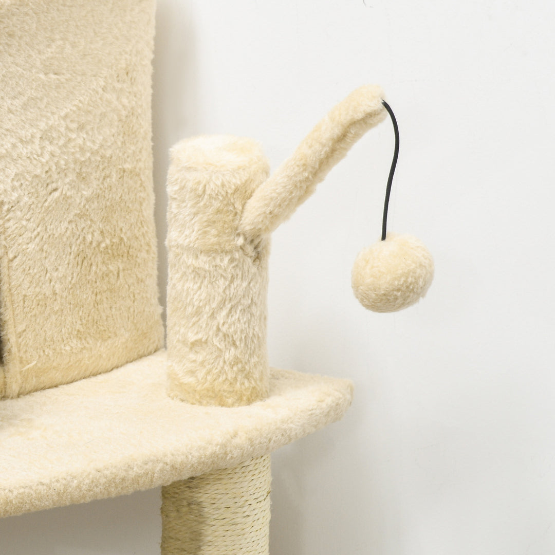 Tall Cat Tree for Indoor Cats with Multi-Tier Platforms