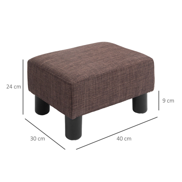 Compact Linen Fabric Ottoman