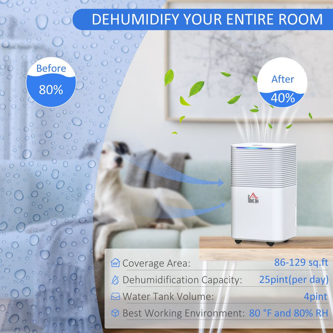 12L/Day Quiet Low-Energy Dehumidifier for Home Laundry Room Bedroom