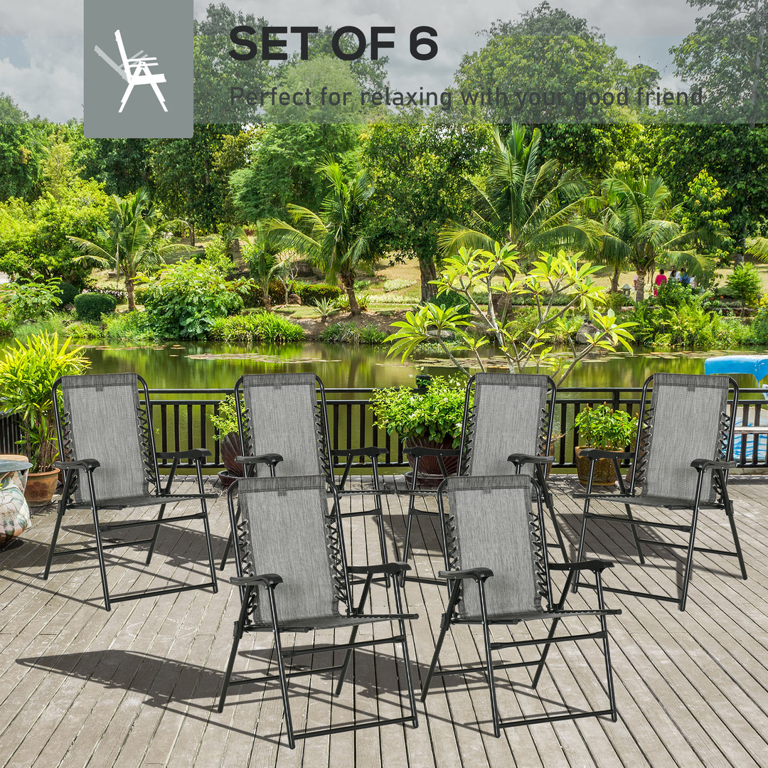 Set of 6 Patio Folding Chair Set