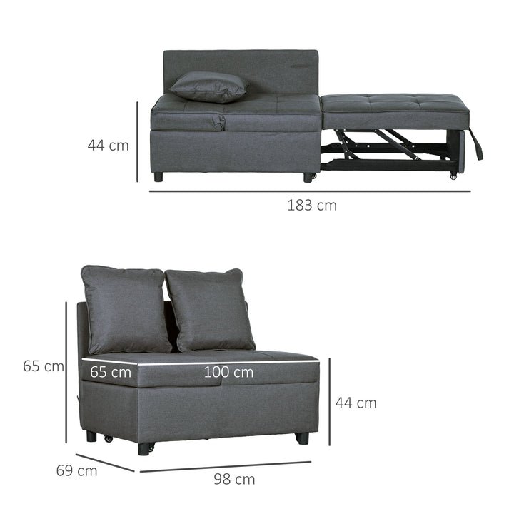 Convertible Chair Bed w/ Seat Thickness