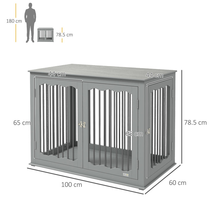 Dog Crate End Table w/ Three Doors