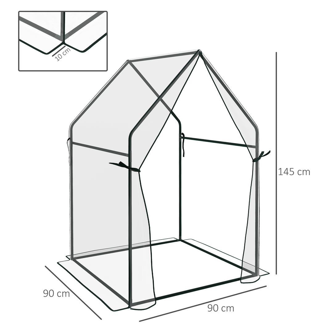 Portable Greenhouse: Compact Garden Growhouse with Dual Zipped Doors