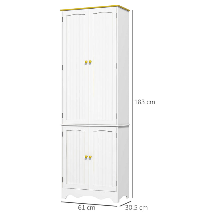 Freestanding 4-Door Kitchen Cupboard