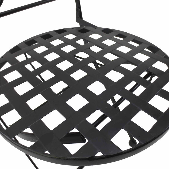 3 PCs Garden Mosaic Bistro Set Outdoor Patio 2 Folding Chairs & 1 Round Table Outdoor Metal Furniture Vintage