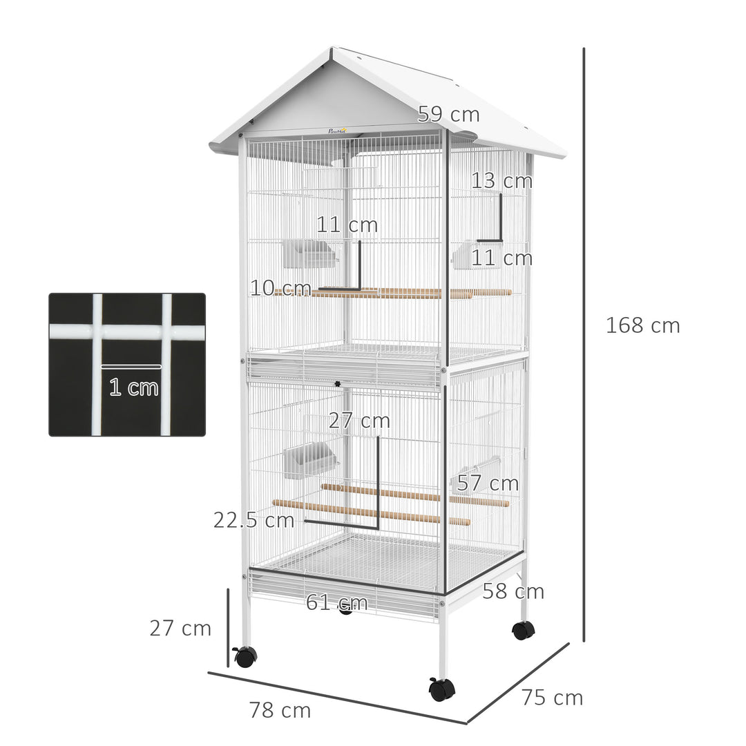 Budgie Cage with Rolling Stand