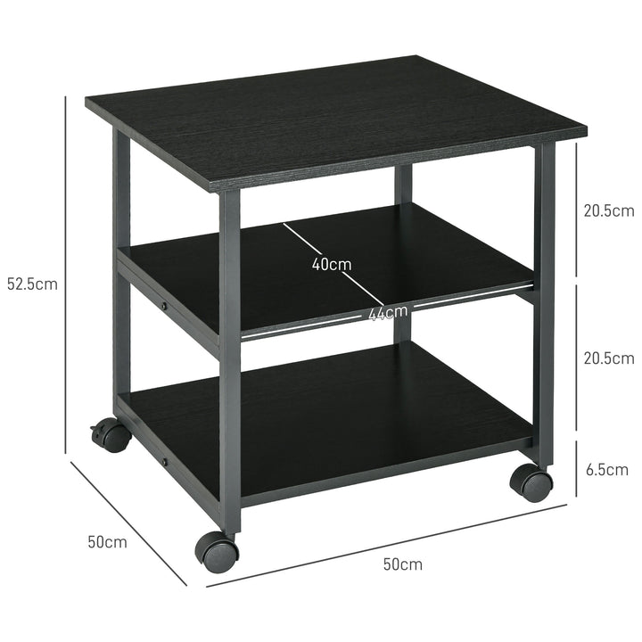 3-Tier Printer Stand with Storage Shelf