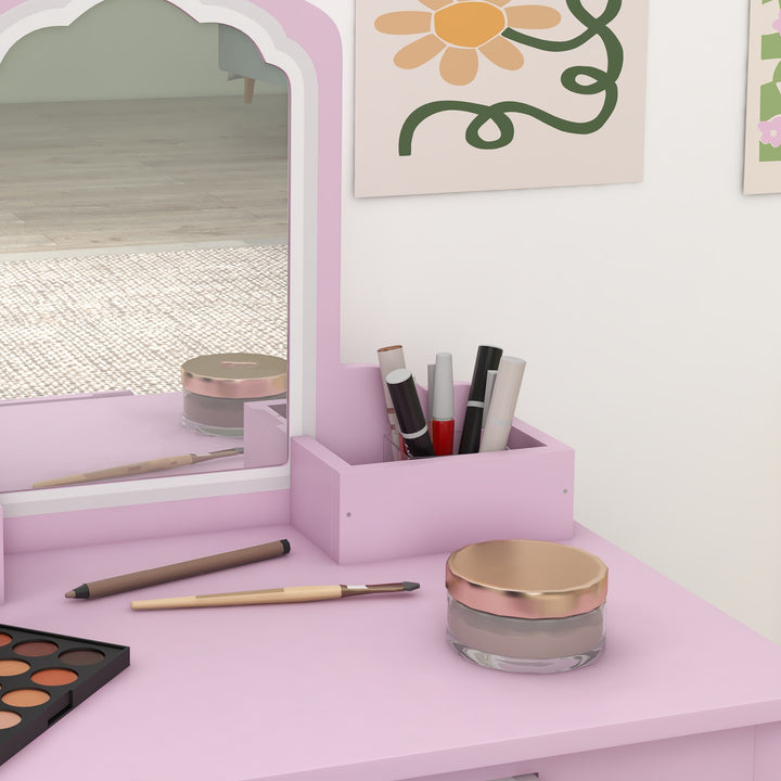 Child's Vanity Set with Cloud-Shaped Mirror