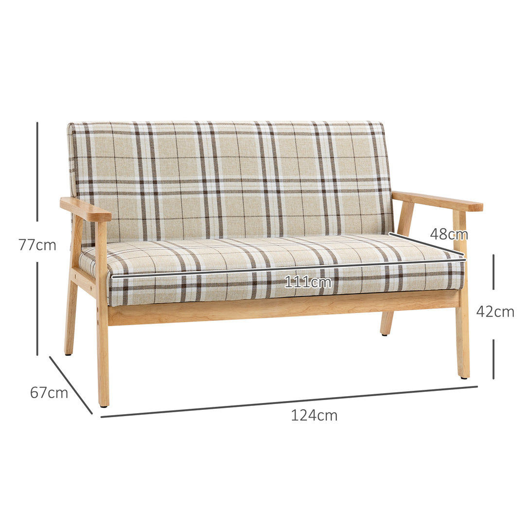 Loveseat w/ Checked Pattern