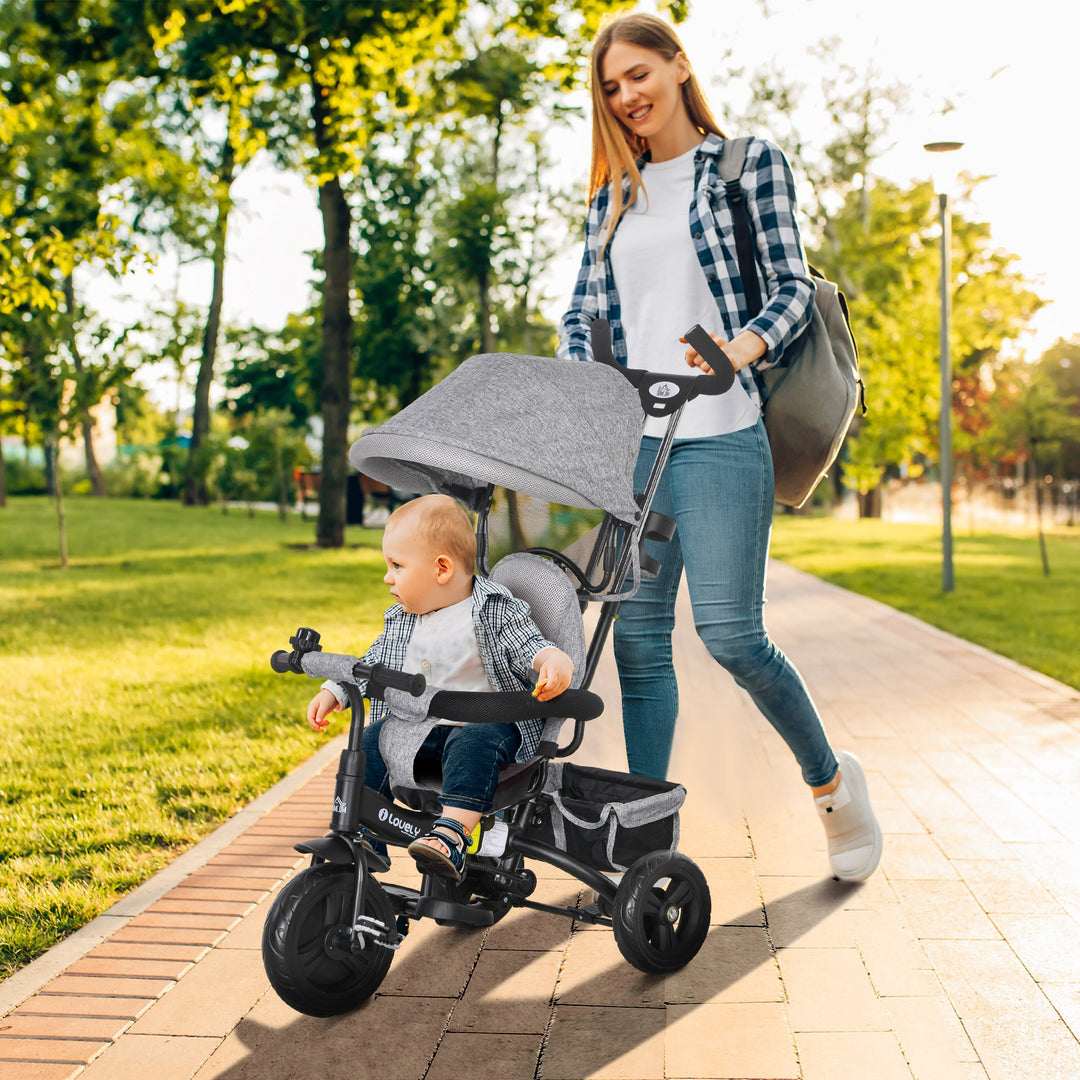 4 in 1 Kids Trike Push Bike w/ Push Handle