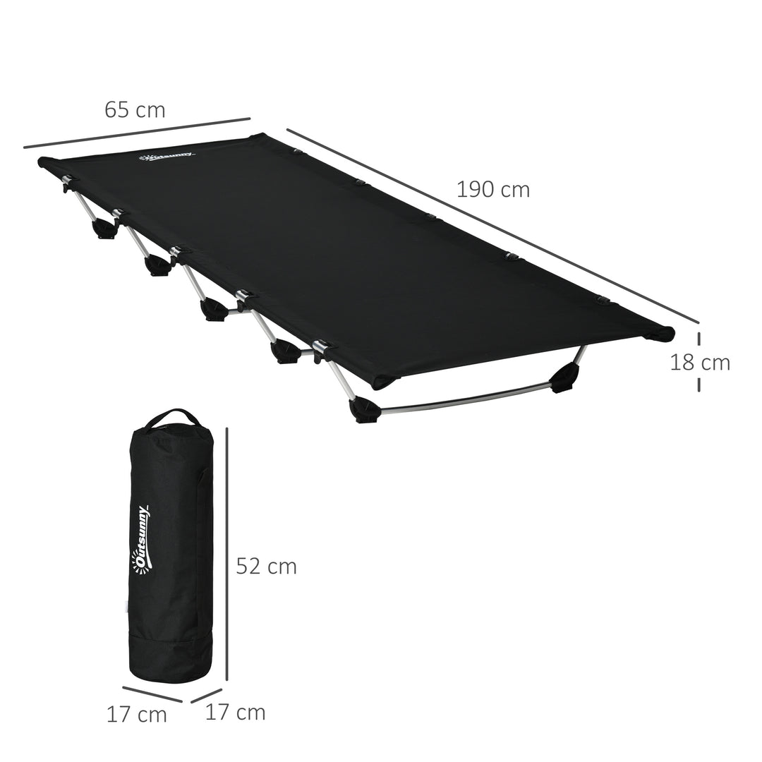 Portable Camping Bed: Sturdy Aluminium Frame Supporting up to 150kg