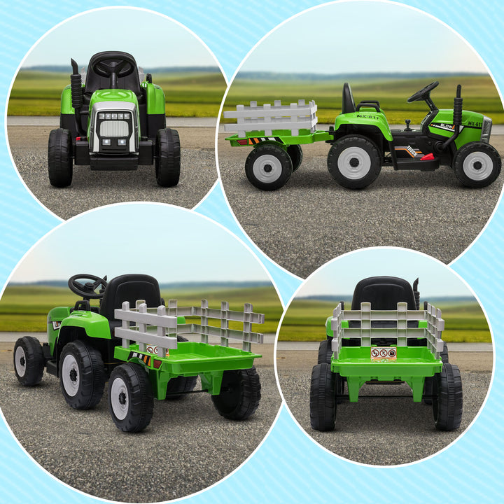 Electric Ride on Tractor w/ Detachable Trailer