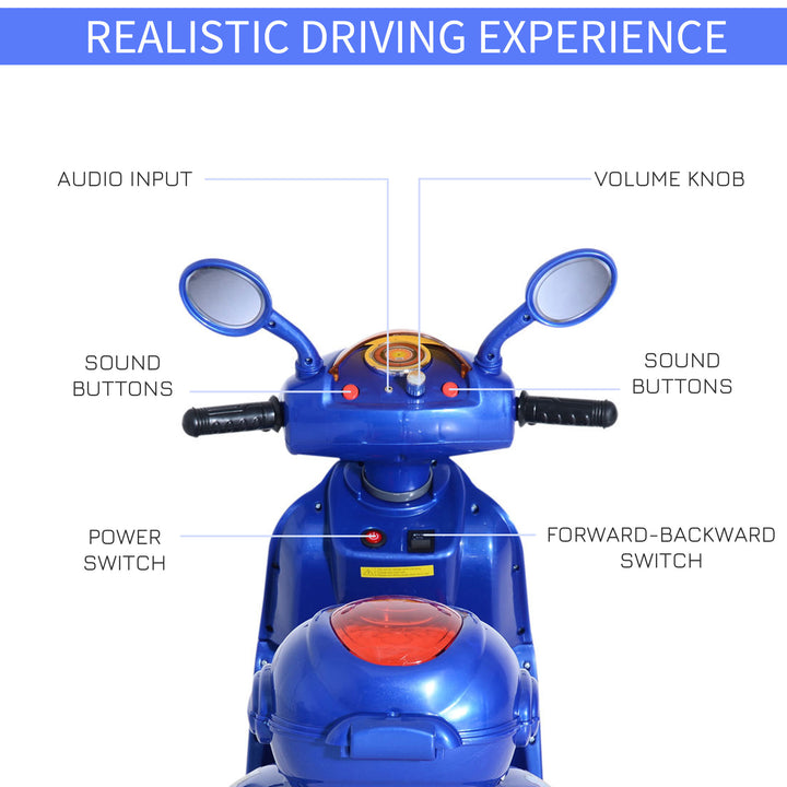 Electric Ride on Toy Tricycle Car-Blue