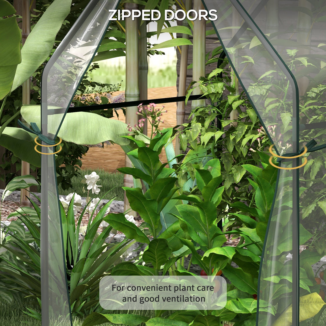 Portable Greenhouse: Compact Garden Growhouse with Dual Zipped Doors