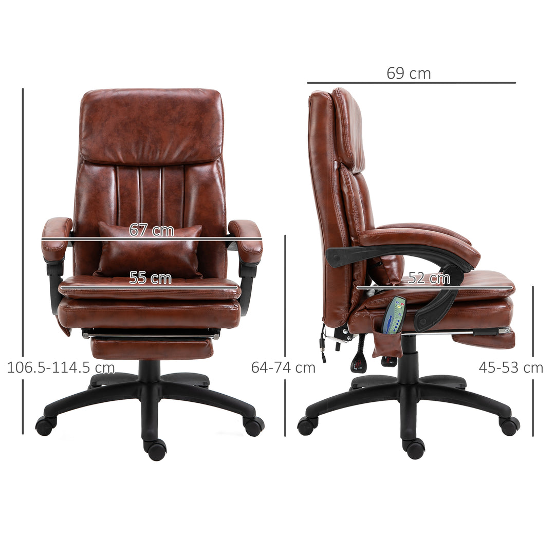 Vinsetto Gaming Chair, Massage, Brown