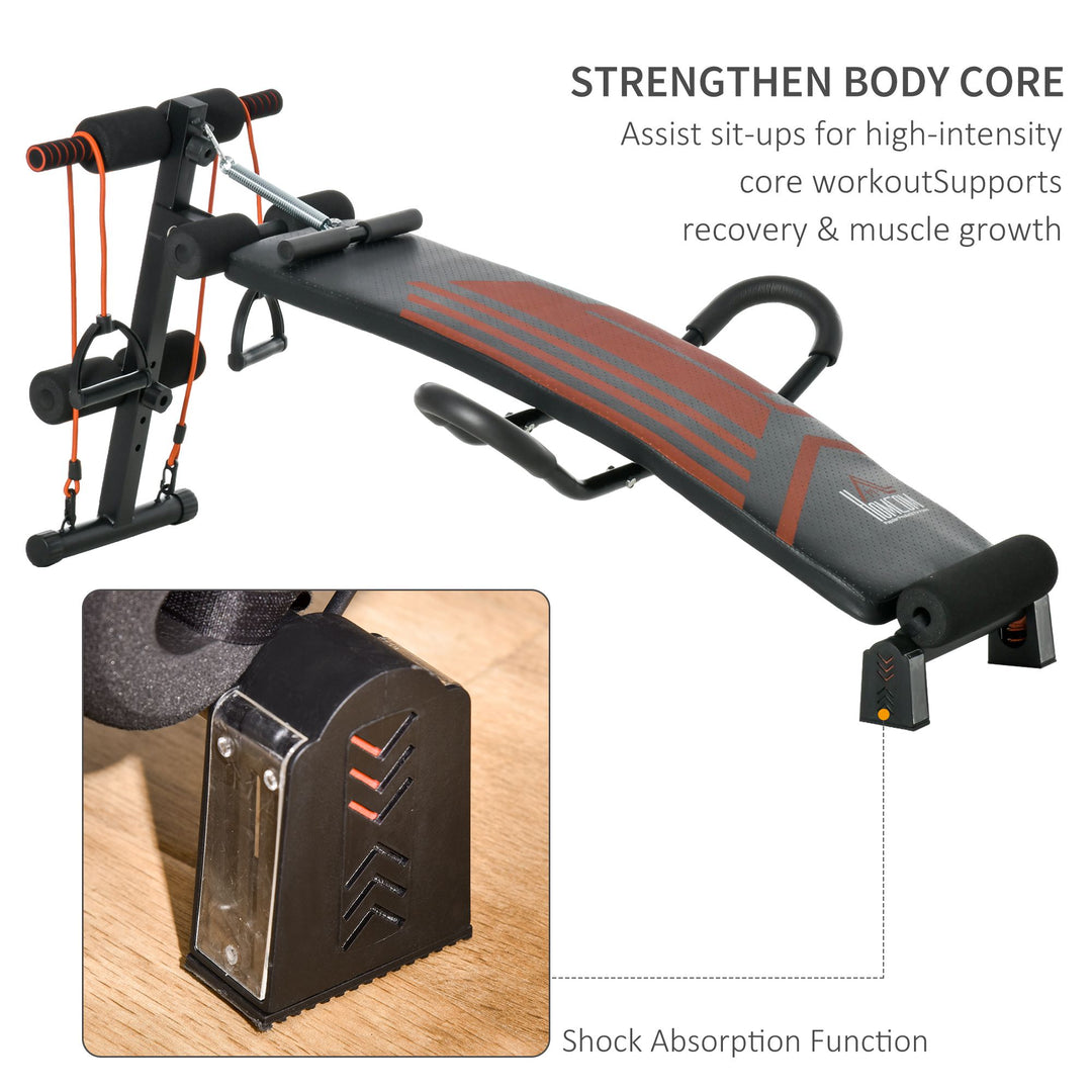 Multifunctional Sit Up Bench Adjustable Utility Board Ab Exercise Workout Fitness with Headrest for Home