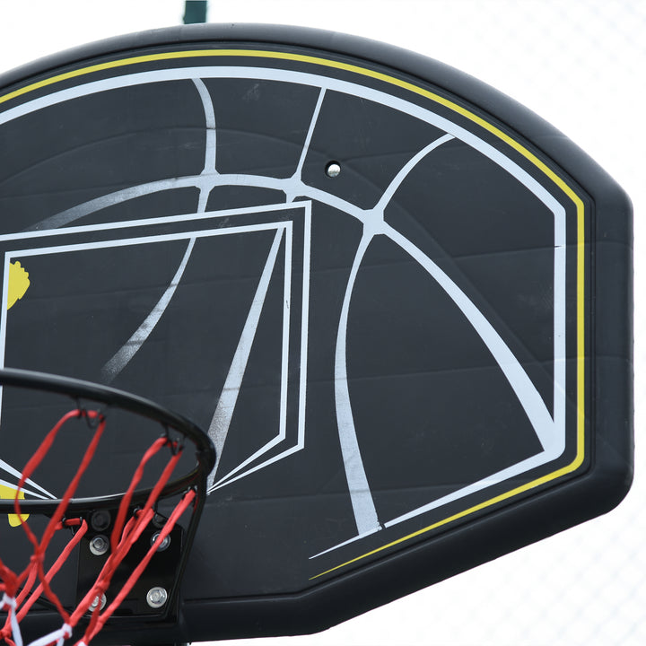 Adjustable Basketball Hoop: Portable Outdoor Net Backboard with Wheels