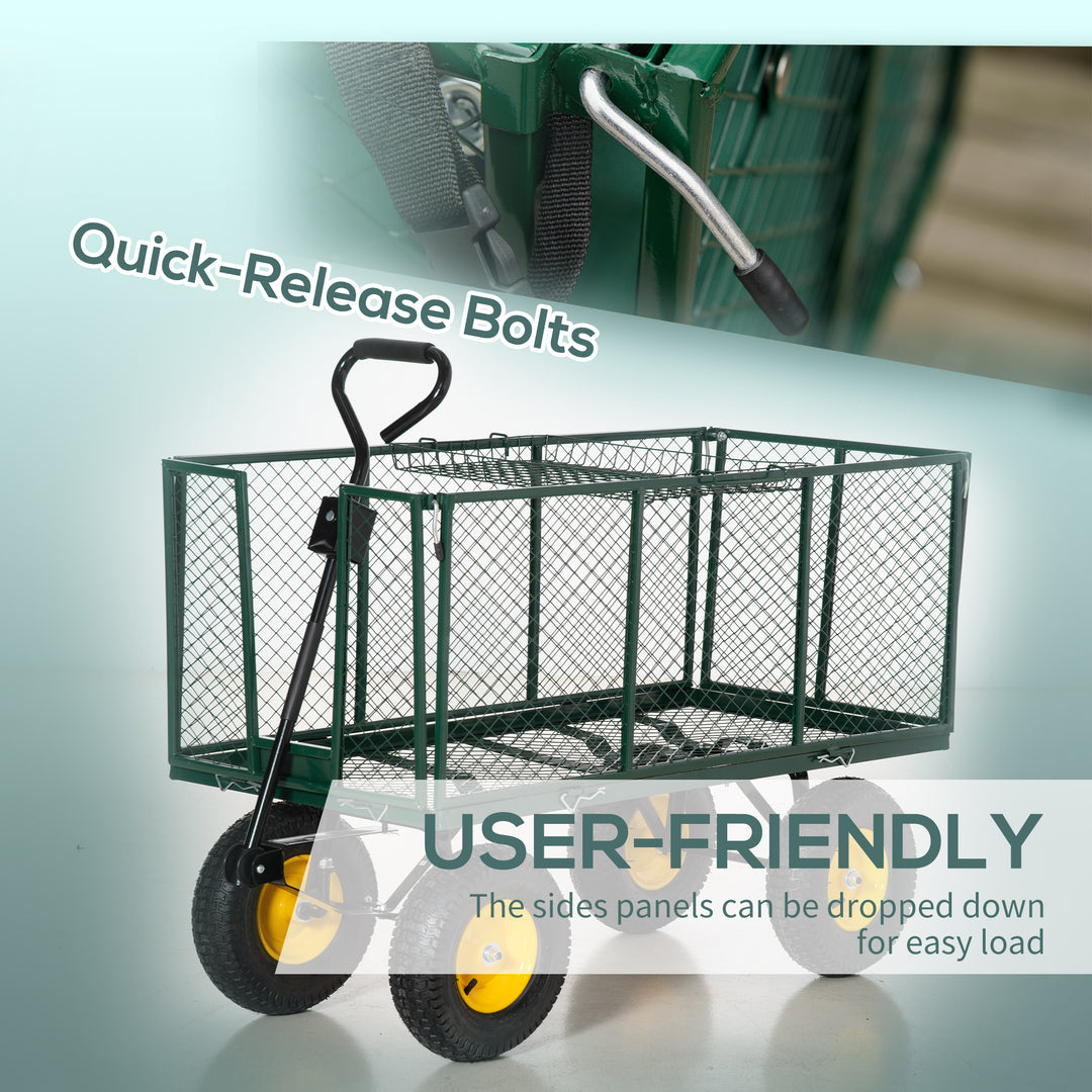 Heavy Duty Garden Trolley with 4 Wheels