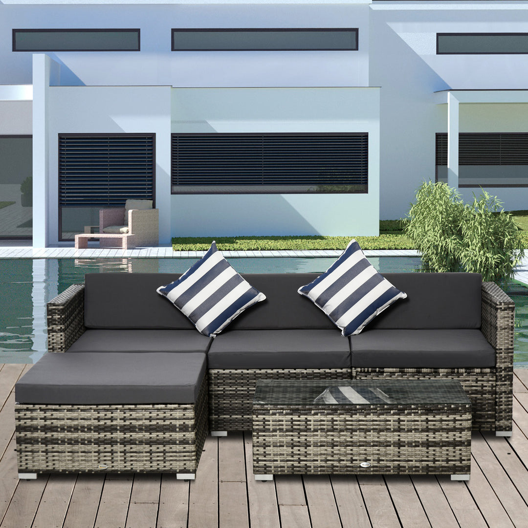 Waterproof 4-Seater Garden Rattan Furniture Set