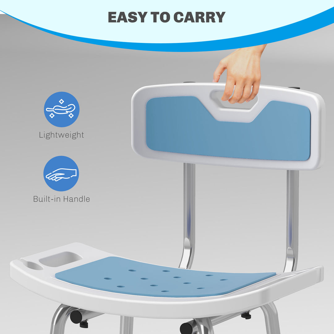 Shower Stool with Backrest