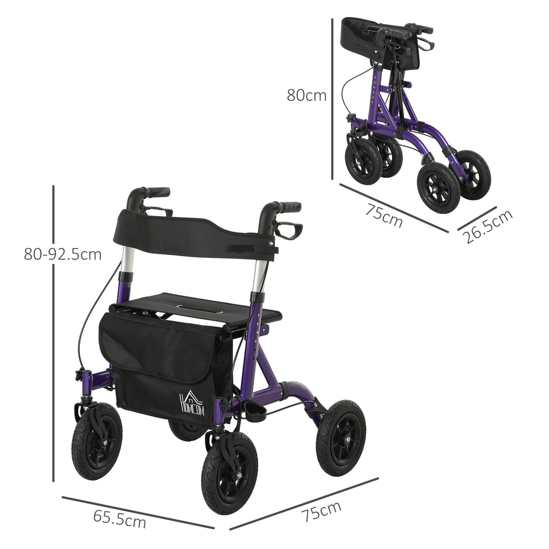 Folding Rollator Walker with Seat