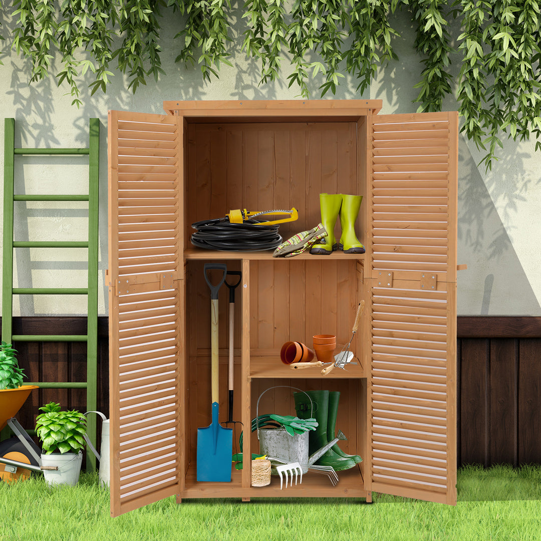 87 x 47 x 160cm Wooden Garden Storage Shed