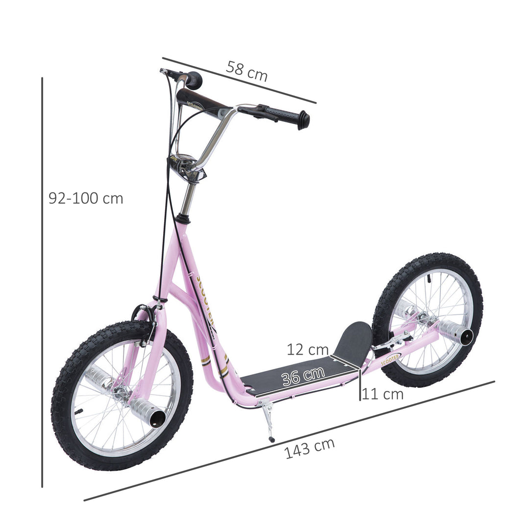 Youth Scooter Adult Teen Push Scooter Kids Children Stunt Scooter Bike Bicycle Ride On 16" Pneumatic Tyres