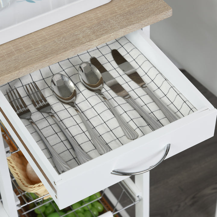 Kitchen Caddy: Movable Storage Marvel with Baskets & Racks