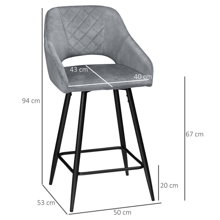 Set of 2 Bar stools With Backs