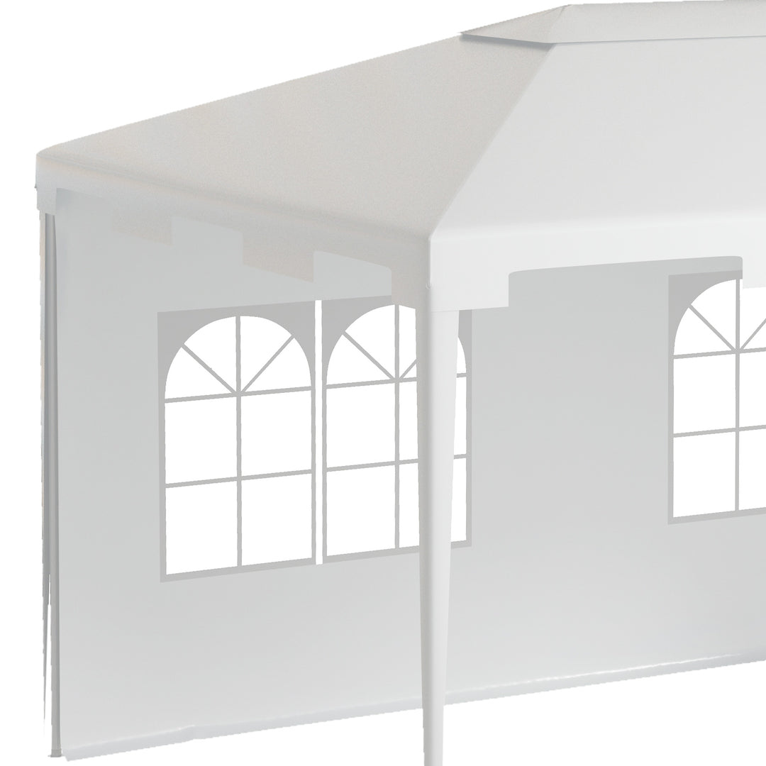 3 x 4 m Garden Gazebo Shelter Marquee Party Tent with 2 Sidewalls for Patio Yard Outdoor