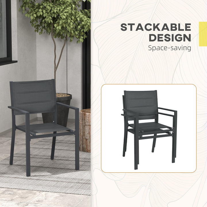 Garden Chairs: Stackable Aluminium Duo