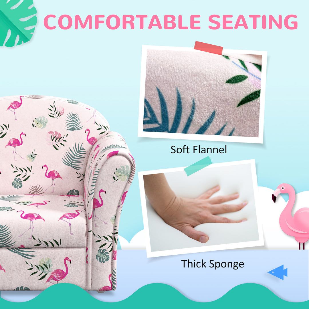 Kids Armchair with Flamingo Design