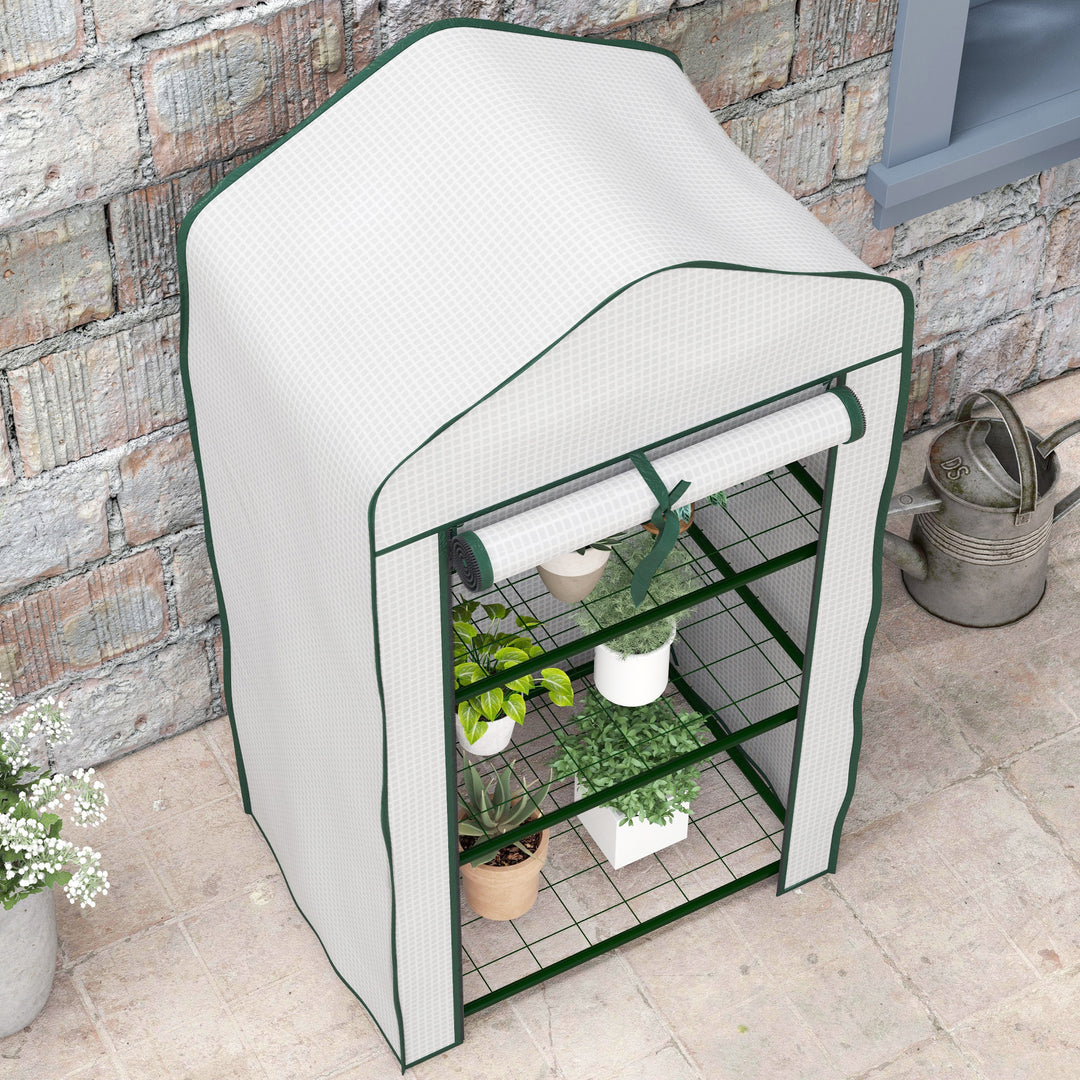 Three-Tier Mini Greenhouse - White