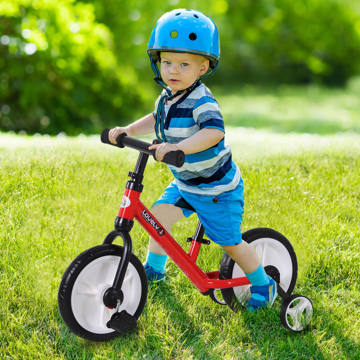 Toddler Balance Bike: Durable PP Frame with Removable Stabilisers