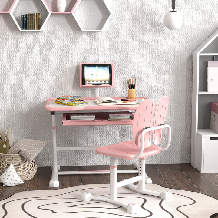 Height Adjustable Kids Desk and Chair Set