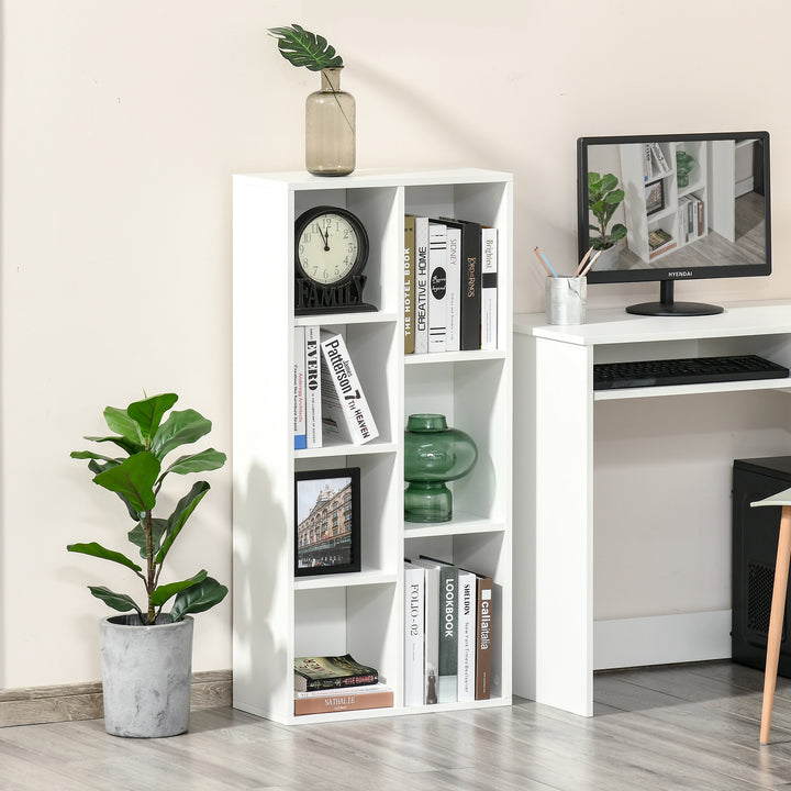 HOMCOM Seven-Cube Bookcase, White