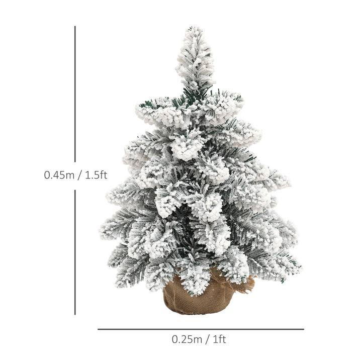 1.5ft Mini Artificial Christmas Trees with Lights Set of 2