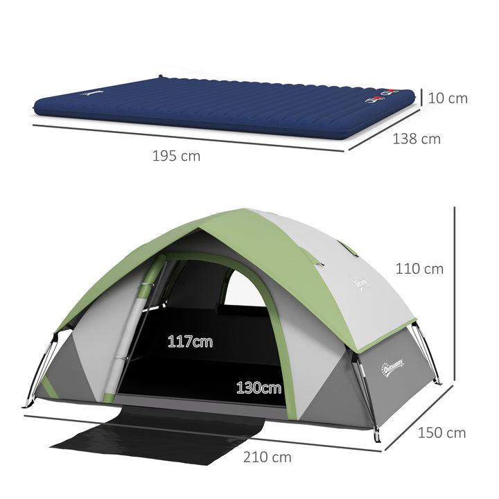 Camping Tent with Inflatable Mattress