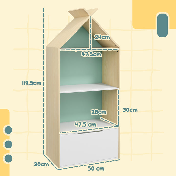 Kids Bookshelf with 3 Shelves