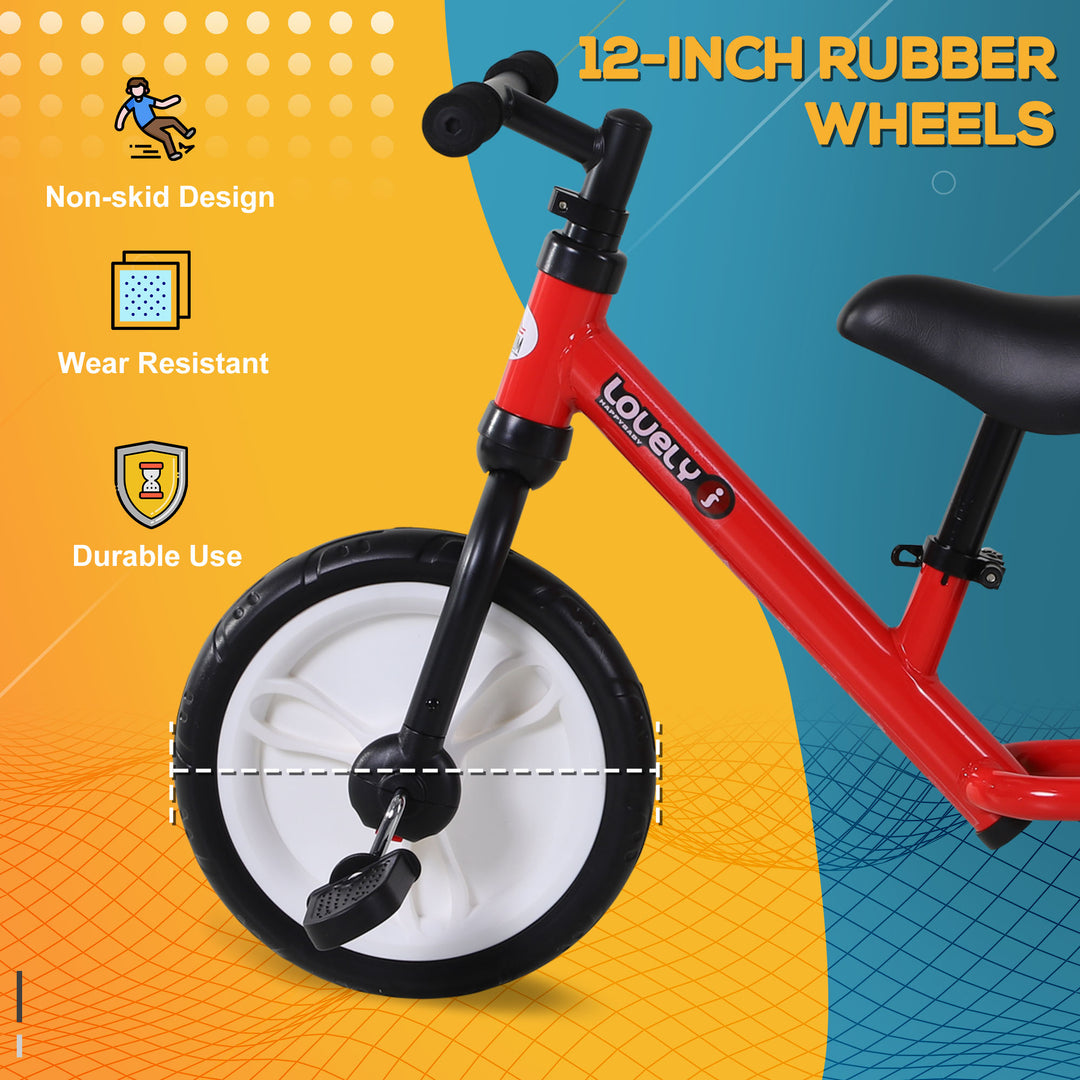 Toddler Balance Bike: Durable PP Frame with Removable Stabilisers