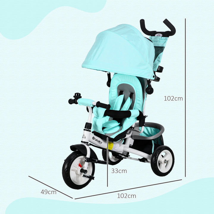 4 in 1 Kids Trike Push Bike w/ Push Handle