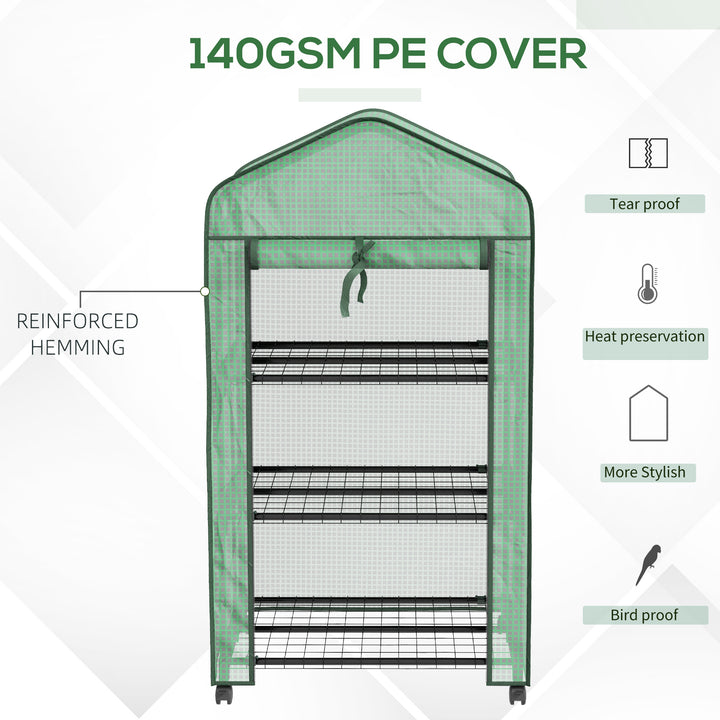 Three-Tier Mini Greenhouse - Green